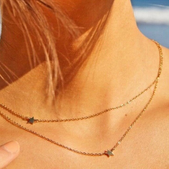 Jennifer Zeuner Gold Jewelry Star Double Necklace - Picture 6 of 8